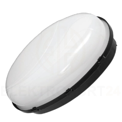 Panda OVAL klosz mleczny, spód czarny