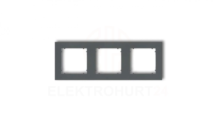 MINI Ramka potrójna grafitowy mat 28MR-3