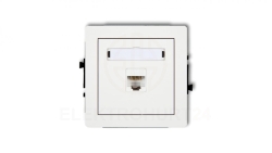 DECO Mechanizm gniazda komputerowego pojedynczego 1xRJ45, kat. 6, 8-stykowy, biały mat 25DGK-3