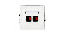 DECO Mechanizm gniazda głośnikowego podwójnego, biały mat 25DGG-2