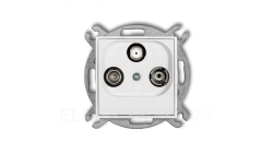 MINI Mechanizm gniazda abonenckiego RTV-SAT końcowego 1,5dB biały mat 25MGS