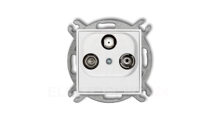MINI Mechanizm gniazda abonenckiego RTV-SAT końcowego 1,5dB biały mat 25MGS