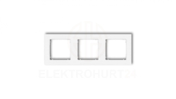 MINI Ramka uniwersalna potrójna z tworzywa biały mat 25MR-3