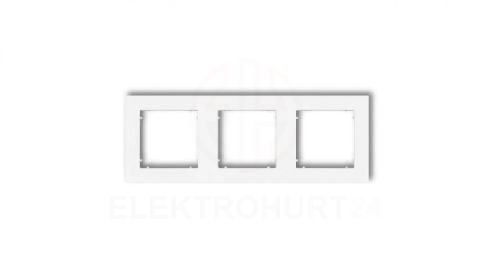 MINI Ramka uniwersalna potrójna z tworzywa biały mat 25MR-3