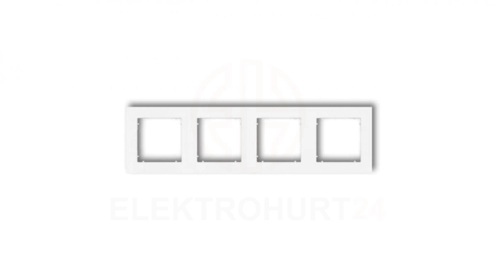 MINI Ramka uniwersalna poczwórna z tworzywa biały mat 25MR-4