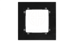 DECO Ramka uniwersalna pojedyncza - aluminium szczotkowane (ramka: czarna spód: czarny) 12-12-DRA-1