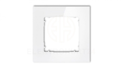 ICON Ramka uniwersalna pojedyncza kwadratowa - efekt szkła (ramka: biała spód: biały) 0-0-IRSK-1