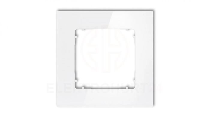 ICON Ramka uniwersalna pojedyncza kwadratowa - efekt szkła (ramka: biała spód: biały) 0-0-IRSK-1