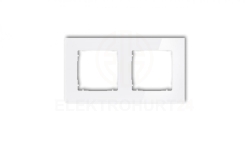 ICON Ramka uniwersalna podwójna kwadratowa - efekt szkła (ramka: biała spód: biały) 0-0-IRSK-2