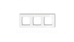 ICON Ramka uniwersalna potrójna kwadratowa - efekt szkła (ramka: biała spód: biały) 0-0-IRSK-3
