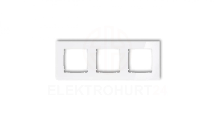 ICON Ramka uniwersalna potrójna kwadratowa - efekt szkła (ramka: biała spód: biały) 0-0-IRSK-3