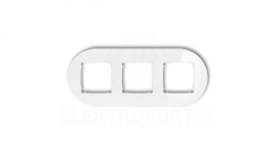 ICON Ramka uniwersalna potrójna okrągła - efekt szkła (ramka: biała spód: biały) 0-0-IRSO-3