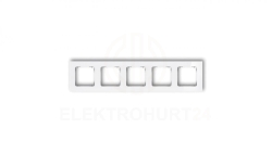 ICON Ramka uniwersalna pięciokrotna kwadratowa - efekt szkła (ramka: biała spód: grafitowy mat) 0-28-IRSK-5