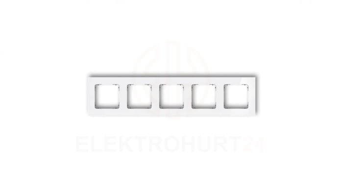 ICON Ramka uniwersalna pięciokrotna kwadratowa - efekt szkła (ramka: biała spód: grafitowy mat) 0-28-IRSK-5