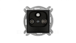 ICON Mechanizm gniazda abonenckiego RTV-SAT końcowego 1,5dB czarny mat 12IGS