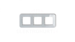 ICON Ramka uniwersalna potrójna zaokrąglona - efekt szkła (ramka: szara spód: biały) 15-0-IRSZ-3