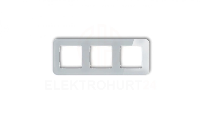 ICON Ramka uniwersalna potrójna zaokrąglona - efekt szkła (ramka: szara spód: biały) 15-0-IRSZ-3