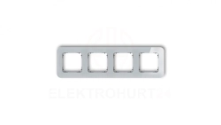 ICON Ramka uniwersalna poczwórna zaokrąglona - efekt szkła (ramka: szara spód: czarny) 15-12-IRSZ-4