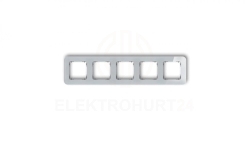 ICON Ramka uniwersalna pięciokrotna zaokrąglona - efekt szkła (ramka: szara spód: czarny) 15-12-IRSZ-5