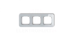 ICON Ramka uniwersalna potrójna zaokrąglona - efekt szkła (ramka: szara spód: grafitowy mat) 15-28-IRSZ-3