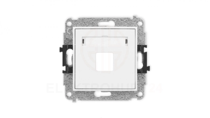 ICON Mechanizm gniazda multimedialnego pojednczego bez modułu (standard Keystone) biały mat 25IGM-1P