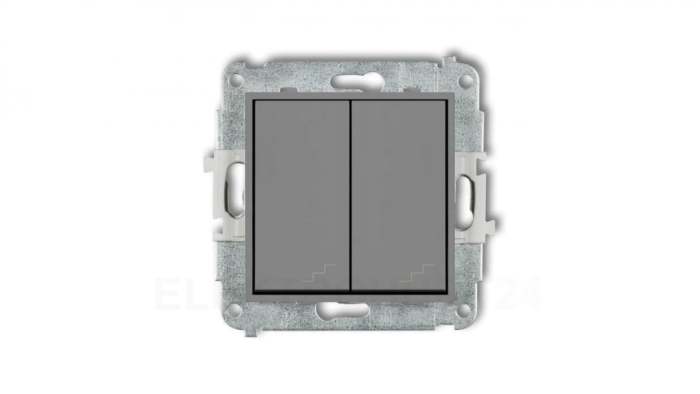 ICON Mechanizm łącznika podwójnego schodowego szary mat 27IWP-33