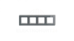 ICON Ramka uniwersalna poczwórna kwadratowa - efekt szkła (ramka: grafitowa spód: biały) 28-0-IRSK-4