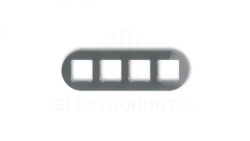 ICON Ramka uniwersalna poczwórna okrągła - efekt szkła (ramka: grafitowa spód: biały) 28-0-IRSO-4