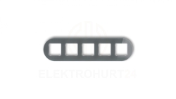 ICON Ramka uniwersalna pięciokrotna okrągła - efekt szkła (ramka: grafitowa spód: biały) 28-0-IRSO-5