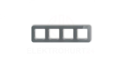 ICON Ramka uniwersalna poczwórna zaokrąglona - efekt szkła (ramka: grafitowa spód: biały) 28-0-IRSZ-4