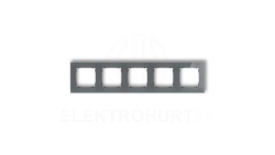 ICON Ramka uniwersalna pięciokrotna kwadratowa - efekt szkła (ramka: grafitowa spód: czarny) 28-12-IRSK-5