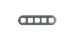 ICON Ramka uniwersalna pięciokrotna okrągła - efekt szkła (ramka: grafitowa spód: czarny) 28-12-IRSO-5