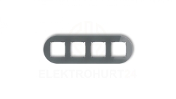 ICON Ramka uniwersalna poczwórna okrągła - efekt szkła (ramka: grafitowa spód: grafitowy mat) 28-28-IRSO-4