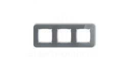 ICON Ramka uniwersalna potrójna zaokrąglona - efekt szkła (ramka: grafitowa spód: grafitowy mat) 28-28-IRSZ-3