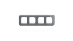 ICON Ramka uniwersalna poczwórna zaokrąglona - efekt szkła (ramka: grafitowa spód: grafitowy mat) 28-28-IRSZ-4