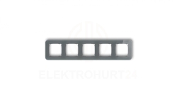 ICON Ramka uniwersalna pięciokrotna zaokrąglona - efekt szkła (ramka: grafitowa spód: grafitowy mat) 28-28-IRSZ-5