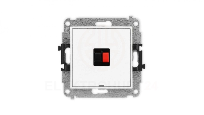 ICON Mechanizm gniazda głośnikowego pojedynczego, bez pola opisowego biały IGGBO-1