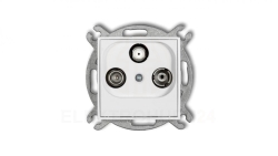 ICON Mechanizm gniazda abonenckiego RTV-SAT końcowego 1,5dB biały IGS