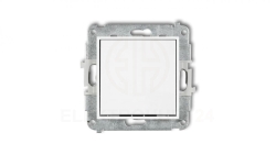 ICON Mechanizm łącznika schodowego (jeden klawisz bez piktogramu) biały IWP-3.1