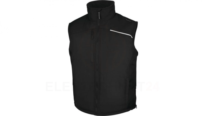 Kamizelka z poliestru pongee powlekanego PVC FIDJI3, kolor: czarny, rozmiar: XXL / FIDJ3NOXX