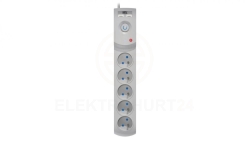 Przedłużacz przeciwprzepięciowy professional 5 gniazd 2xUSB 5m 10A 230V 2300W szary W-100042