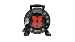 Przedłużacz bębnowy EXTREME LINE 4 gniazda z/u IP44 16A H05RR-F 3x2,5 40m czarny W-100031