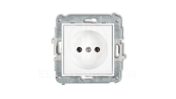 MINI Mechanizm gniazda pojedynczego bez uziemienia 2P (bez przesłon torów prądowych) biały MGP-1