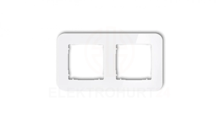 ICON Ramka uniwersalna podwójna zaokrąglona - efekt szkła (ramka: biała spód: biały) 0-0-IRSZ-2