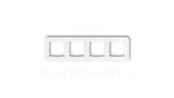 ICON Ramka uniwersalna poczwórna zaokrąglona - efekt szkła (ramka: biała spód: biały) 0-0-IRSZ-4