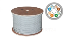 Kabel teleinformatyczny F/FTP kat.6A LSOH B2ca (10Gb/s) szary ALANTEC /500m/