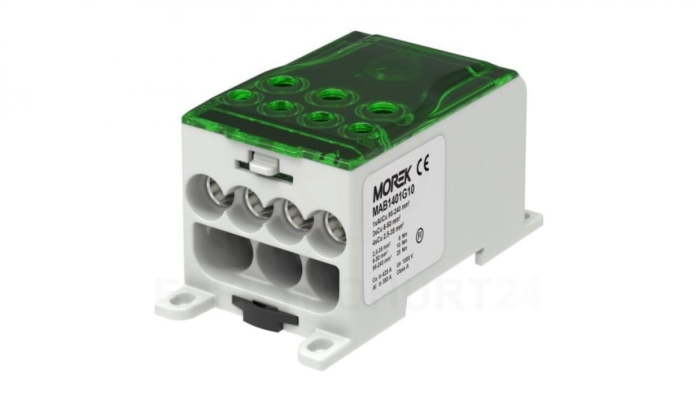 Blok dystrybucyjny - rozdzielczy OJL400A zielony we:1xAL/CU 95-240mm2 wy: 3x6-50mm2 4x2,5-35mm 1000V MAB1401B10