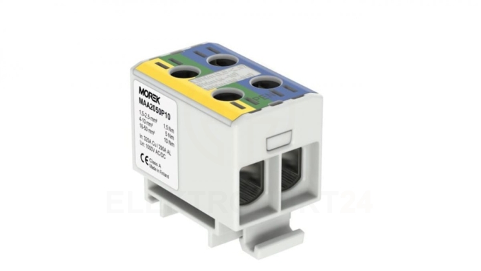 Złączka OTL-PEN50 żółto-zielony, niebieski 2xAl/Cu 1,5-50mm 1000V Zacisk uniwersalny do instalacji TN-C-S MAA2050P10