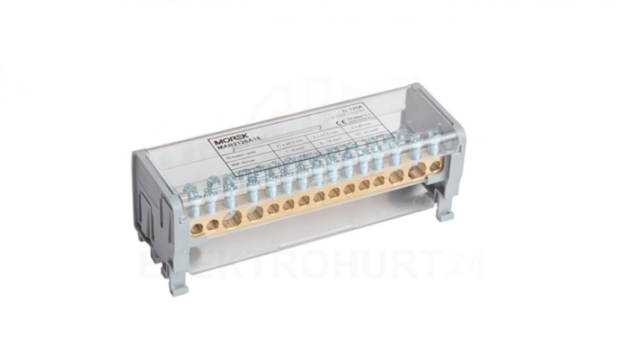 Blok dystrybucyjno-rozdzielczy MOBLOCK 2-polowy 1000V 125A -15 2x35 + 2x25 + 11x6mm TS35 MAB2126A18