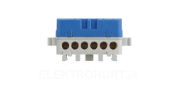 Listwa przyłączeniowa izolowana LPI-6n 6-otworów 76A IP20 niebieska A18-0068